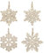 LIHAO 12x Schneeflocken Holzanhänger Weihnachten Deko Weihnachtsbaumschmuck Weihnachtsanhänger Weihnachtsverzierungen Holz Anhänger für Weihnachtsbaum