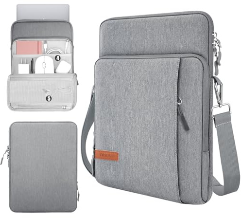 TiMOVO Custodia per Laptop per MacBook Neo 13 pollici 2026 Modello A3404 con Chip A18 Pro, Borsa da Trasporto con Tracolla, Grigio Chiaro
