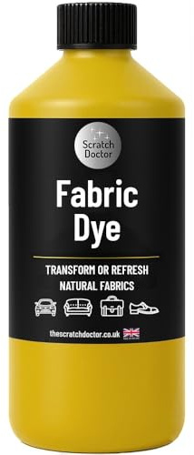 Scratch Doctor Flüssige Stofffarbe, einfach zu verwenden, Textilfarbe für Sofas, Möbel, Kleidung, Leinwand, Schuhe, Denim und mehr, 23 Farben erhältlich (Gelb, 500 ml)