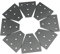 Zeberoxyz 8PCS/Kit Black T Shape Corner Bracket Plate,5-Hole 90 Degree Joint Board Plate for Slot 6mm 2020 Series Aluminum Profile 3D Printer Frame (8PCS Black-T)