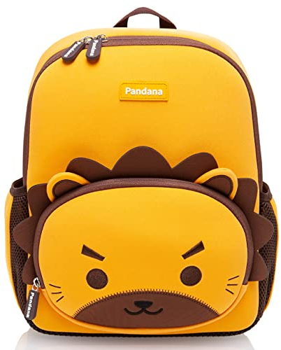 Pandana Großer Kinderrucksack Lukas Löwe mit Brustgurt für Jungen und Mädchen im Kindergarten oder Kita aus isolierendem atmungsaktiven Neopren