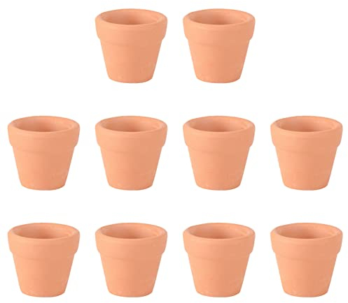 12 Stücke Mini Terrakotta Tontöpfe: Mini Tontöpfe Anzuchttöpfe Kleine Pflanztöpfe Anzucht mit Drainageloch für Innen- und Außenpflanzen Basteln