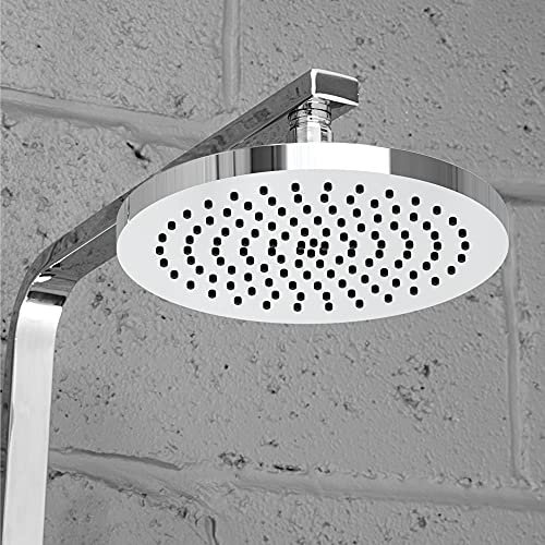 VESUVIO 200mm Round Rain Shower Head High Pressure Rainfall Shower Head for The Comfortable Shower Experience