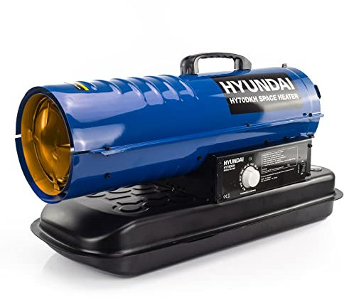 Hyundai Diesel Space Heater, 70,000BTU 20kW 140W Kerosene Heaters, Industrial Heater, Ideal for heating medium-sized garages, factories and workshops 3 Year Warranty