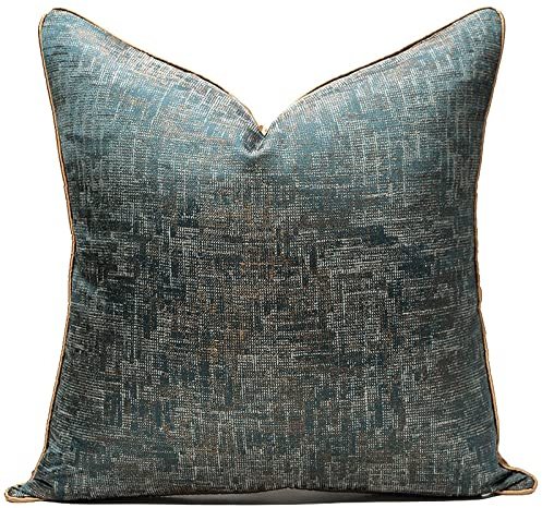 MWMG 1 Stück Dekorative Kissenbezug 45X45 cm, Orient Modern Sofakissenbezug, Glam Dunkelgrün Deko Kissenhülle Jacquard Betrübt Zierkissenbezüge Kissenbezüge für Sofa Kissen Wohnzimmer,50X50 cm