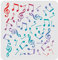 FINGERINSPIRE Musiknoten Schablonen Vorlage 30x30cm Kunststoff Beat Notes Schablonen Zeichnen Malen Schablonen Notizen Muster Wiederverwendbare Schablonen zum Malen auf Holz, Boden, Wand und Fliesen