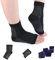 2 pares de calcetines de compresión negros y 2 tobilleras, soporte para el arco y el tobillo, cuidado de la fascitis plantar Transpirable y ajustable para esguinces de tobillo, lesiones de ligamentos