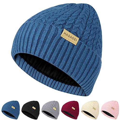 HASAGEI Wintermütze Herren, Winddicht Fleece Thermo Mütze Damen, Atmungsaktiv Strickmütze, Winter Beanie Mütze Für Täglich, Skifahren, Laufen, Outdoor Sports