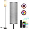 Lightess RGB Dimmable Floor Lamp for Bedroom 3 Color Temperatures Timer DIY 16 Million Colors Changing Remote Control&APP Control Living Room Floor Lamp Smart Lamp for Home, Grey Floor Standing Lamp