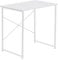Harbour Housewares Wooden Computer Desk - 80cm - White - PC Computer Workstation Contemporary Laptop Durable Tubular Steel Compact Wooden Office Desk for Home, Study, Offices