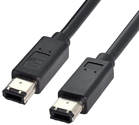CY Câble IEEE 1394 Firewire 400 6 broches vers 6 broches FireWire 400 Mbps 6p vers 6p Cordon de capture 1,8 m