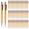RUCUDIM Kugelschreiber 30 Pcs Kugelschreiber Hochwertig Ergonomischer Bambus Kugelschreiber, Holz Kugelschreiber für Schreiben Journaling Schule Bürobedarf Abschlussgeschenk