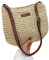 Jorzer Sac de Paille d'été Femelle Sac de Plage Mode tressée d'épaule Sac Paille Femme Bandouliere Simple Sac crossboda Sac de plage en Paille - Beige