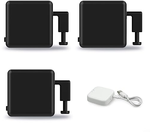 SPORTARC Smart Switch Button Pusher, Button Push für Smart Life Fernbedienung, Bluetooth Smart Fingerbot Roboter Button für Schlafzimmer Wohnzimmer, Schwarz+HUB