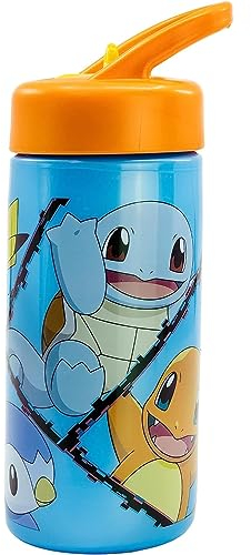 Bouteille d'eau avec bec pliable P1kachu pour pokemon bouteille en plastique réutilisable sans BPA 410 ml