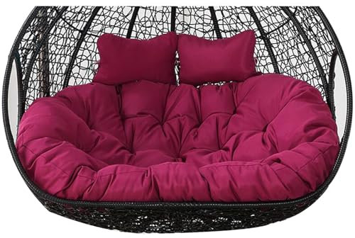 2 Personen Hängesesselkissen Doppel Hängesessel Sitzkissen Dicker Schaukel Hängekorb Sitzkissen Doppeltes Hängestuhl Polster Auflag Für Patio Garden Outdoor Indoor(Color:Lila)