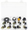 (Paquet de 10) WH148 Horizontales 3-poliges Potentiometer mit einer Drehung B1M 1M Ohm Variable Widerstände 15mm gerändelte Welle Aluminiumlegierung Knopfkappen