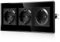 CNBINGO USB Dreifachsteckdose mit Krallen - Glas Schuko Steckdose Unterputz mit USB Anschluss - 2× (Typ-C und USB-A Max.2,1 Amp) - Dreifach Schwarz Wandsteckdose mit Kindersicherung - JFGM2