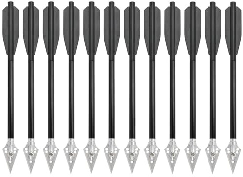 6/12Stk. kleine Armbrustbolzen 6,69 Zoll Aluminium Armbrustpfeile Abnehmbare Klinge Pfeilspitze für Outdoor-Jagd verwendet