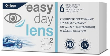 Easy Day Lens, 6 Lenti A Contatto bisettimanali per la correzione della miopia -2.00