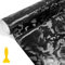 Wellzenith Geschmiedete Carbon Folie,150 * 30cm Selbstklebend Autofolie aus Vinyl,Forged Carbon Folie Vinylfolie (Schwarz Camouflage)