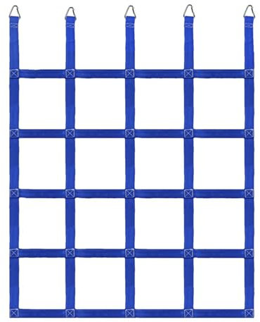 Kids Outdoor Rope Jungle Gym | Portable Polyester Climbing Net Ladder With Buckles, Set Climber Attachments For Park, Tree- House, Playground