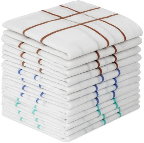 URAQT Fazzoletti da Uomo, 12 Pezzi Fazzoletti Cotone da 40 * 40cm, Fazzoletto da Uomo Fazzoletti Stoffa per Matrimonio, Business, 100% Cotone, Taglia Grande