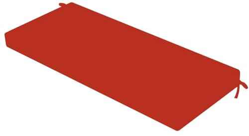 Xinwanhong Bankauflage Outdoor Wasserdicht, Sitzkissen Bank Mit Abnehmbarem Bezug, Sitzpolster Outdoor Waschbare, Gartenbank Auflage rutschfeste, Sitzauflage Bank Esszimmer, Rot, 140×35×3cm