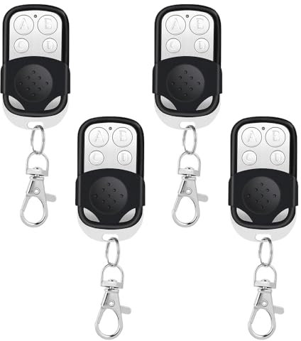 UQTUKO mando garaje universal, 4 piezas 433 MHz Mando a Distancia Universal con 4 botones de interruptor mando puerta garaje para Puerta de Garaje