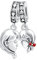 Doyafer 925 Sterling Silber Mutter und Tochter zwei in einem Anhänger Charm für Frauen Armband Halskette, Urlaub Geburtstagsgeschenke für Mütter, Freunde und Familie, Diy Armband Charm Schmuck
