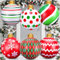6 Stück 61 cm aufblasbare Weihnachtskugeln, große PVC-Weihnachtsdekoration, hängende Ornamente, übergroße Weihnachtsbaumkugeln, aufblasbare Weihnachtskugeln, Dekorationen für Hof, Rasen, Veranda,