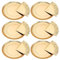 Tradineur - Pack de 6 bandejas redondas de cartón con blonda, fuente reciclable para pasteles con encaje de papel, decoración de fiestas, presentación de postres (Dorado - Ø 30 cm)