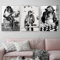3pcs Schwarz Weiß Lustig Affe Poster Leinwand Malerei Schach Geld Lesen Zeitung Wand Kunst Druck Bild Waschraum WC WC Wohnkultur, A3