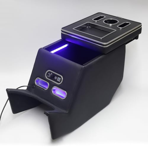 Aufbewahrungsbox Mittelkonsole mit V-Klasse V220 V260 V250 W447, mit Becherhalter USB-Anschlüsse LED-Leuchten Doppellagiges Zubehör (Patentierte Produkte)