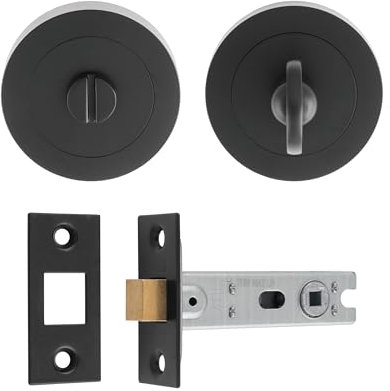 Carlisle Brass UDP/BATH30/MB Ultimate Door Privacy Pack in Matt Black Turn and Release
