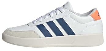 adidas Homme BREAKNET 3.0 Shoes, FTWR White/Dusky Petrol/Lucid Orange, 46 EU