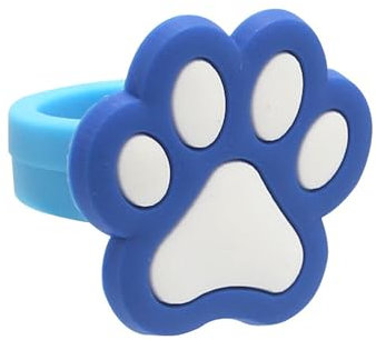 Nkmujil Bagues pour , bagues en silicone mignonnes en forme de patte pour , bijoux doux, légers et réutilisables, cadeaux de fête amusants, cadeaux de fête d'anniversaire, pour garçons