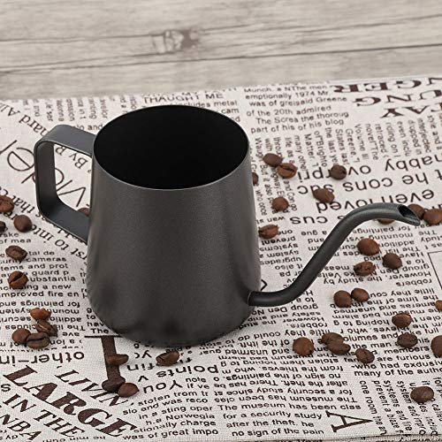 RASTKY Stainless Steel Swan Reche Poured the Drip Coffee Maker for Precise Controlled Water, Elegant Tea Coffee Maker for Barista material: 350 Ml, Suitable for Enthusiasts (Teflon Black)