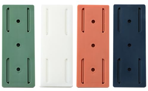SEWOART 4stücke Selbstklebender Power Strip Halter aus Robustem Abs Wandmontage Steckdosenhalter zur Platzersparnis im Haushalt Flexibel und Langlebig Geeignet für Wohnzimmer und Büro