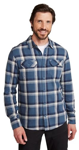 Mountain Warehouse Trace Mens Flannel Cotton Shirt Petrol XL
