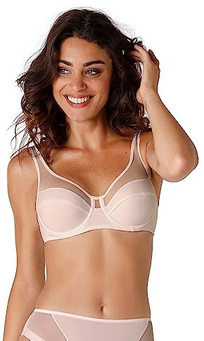Lovable Reggiseno con Ferretto Ampio Sostegno, Coppe non Imbottite, Forme Generose, Microfibra Tulle, Art. 4262 Modern Shaping (Generous) Donna