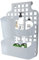 Cabinet Door Organiser Single Basket Plastic, No Drill Plastic Bathroom Shelf, Non-Rusting Storage Shelves, Shower Accessory for Bathroom Organisation Shelf, Shower Basket Organizer (White/Clear)