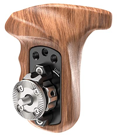(New Version) SMALLRIG Right Side Handle Rosette Handle with Wooden Grip for Shoulder Rig - 1941