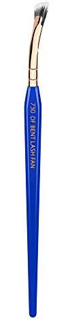 Bdellium Tools Professional Makeup Brush - Golden Triangle 730 Bent Mascara Fan - With All Vegan and Soft Synthetic Fibers, For Applying Mascara (Blue, 1pc)