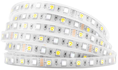 BTF-LIGHTING 5050 RGBW RGB+Warmweiß (2700K-3000K) 150RGB+150Weiße LED 5m 16,4ft 60LEDs/m Mehrfarbige LED-Bandleuchten IP67 Silikonschlauch Wasserdichte PCB DC12V Für Schlafzimmer-Küche Heimdekoration