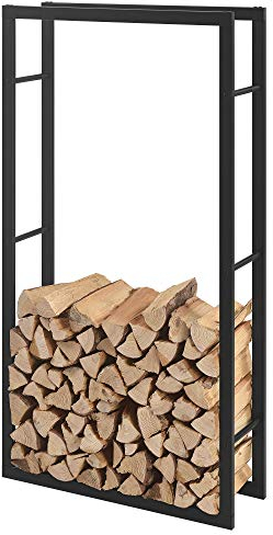 [en.casa] Kaminholzregal 80x150x25cm Brennholzregal Feuerholzregal Holzhalter