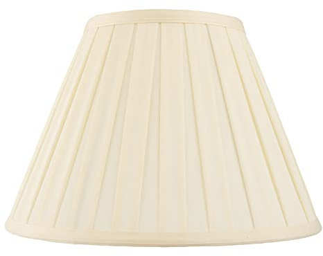Betta Lighting Empire Lamp Shade - 6-Inch Tapered Drum Light Shade in Cream Cotton Mix Fabric - Box Pleat Lampshade for Table Lamps & Floor Lamps - 40W E14 or B22 Candle (Bulb Not Supplied)
