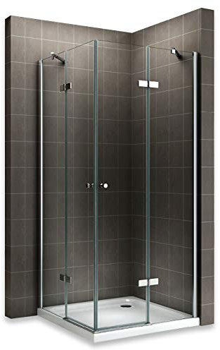 MAYA Cabine de douche H 180 cm verre transparent 80 x 80 cm