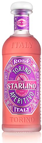 Starlino Rosé Aperitivo, 750mL | Delizioso su Ghiaccio o in un Negroni o in un Manhattan | Aggiungi al tuo Scaffale con lo Shaker, il Cocktail Bicchieri e Accessori Cucina | Grado Alcolico 17%