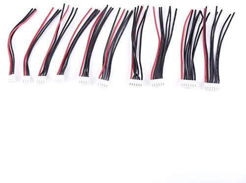 Batterie Balance LadeGerät Kabel 10cm 22AWG 2-6S Balance LadeGerät Anschluss Silikonkabel Adapter Stecker 10St